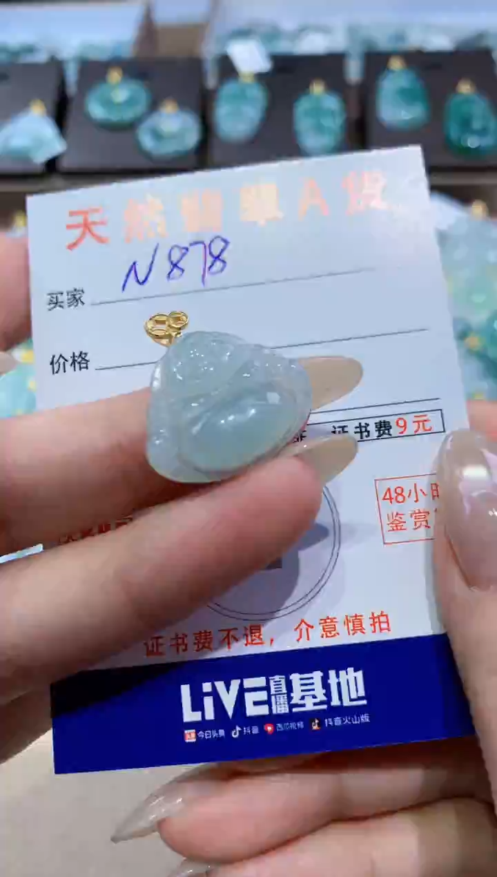 颈饰未镶嵌翡翠天然缅甸翡翠A货挂件 