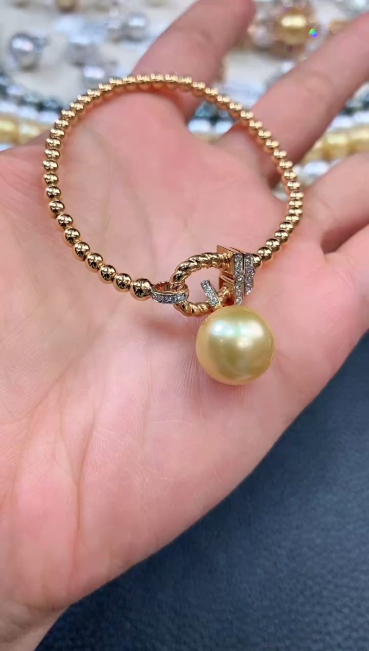 【闪购商品】海水珍珠手链18K金镶嵌m68