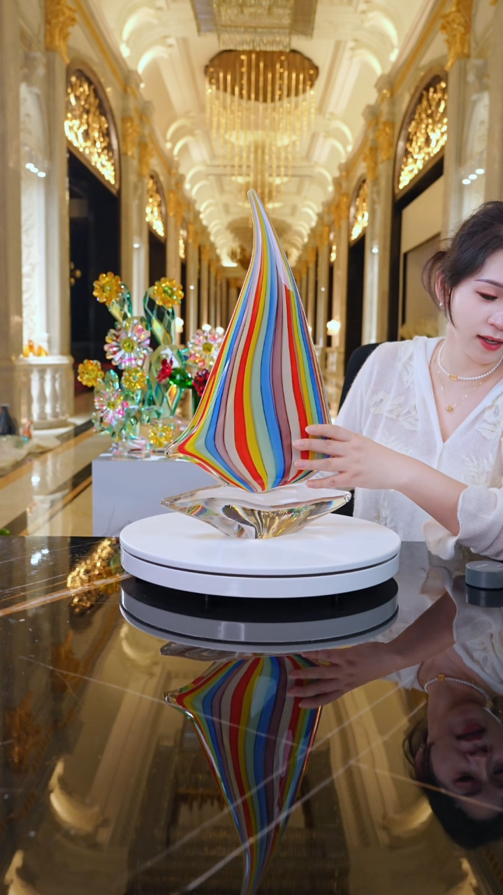 有机玻璃AJ1012033帆船摆件大号