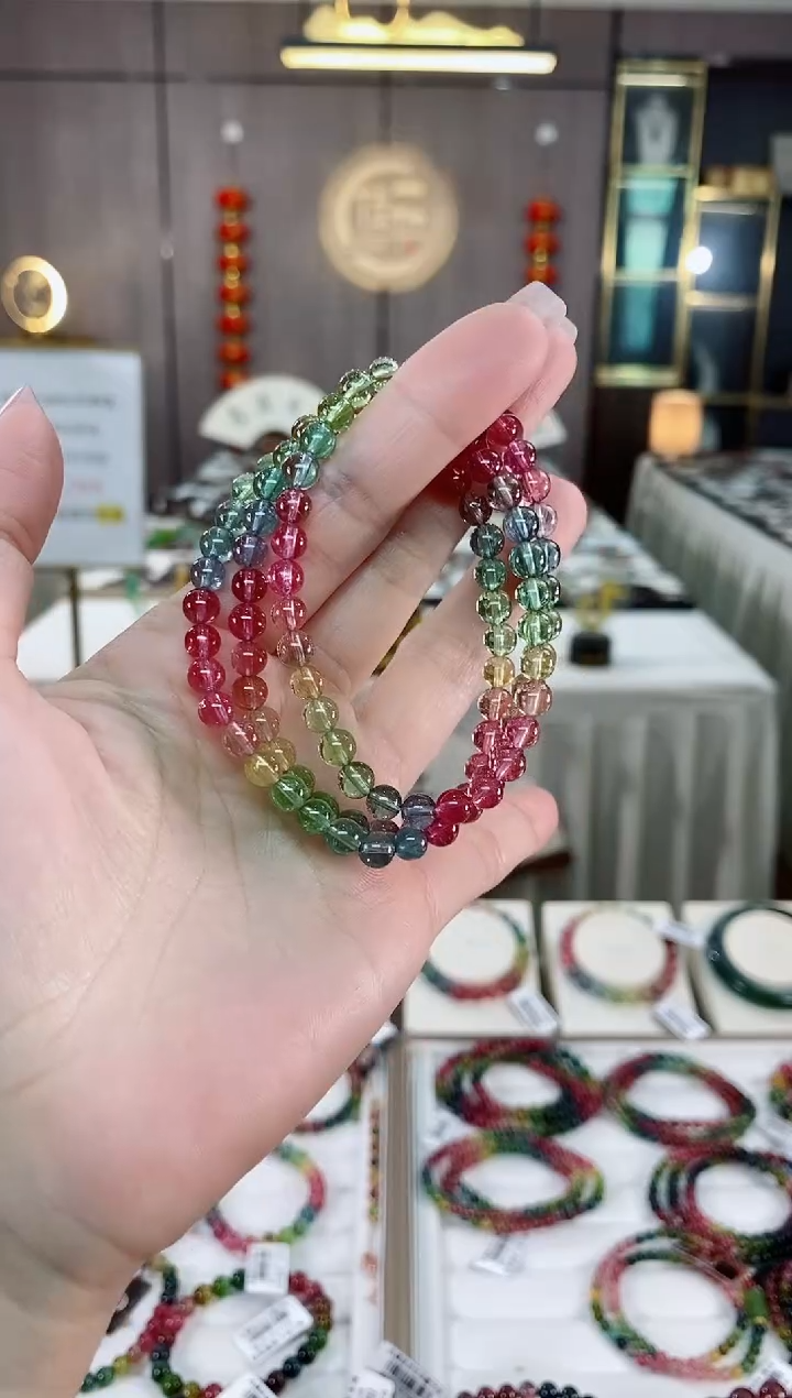 三圈手串5mm+未镶嵌碧玺（多样性发一条）hon