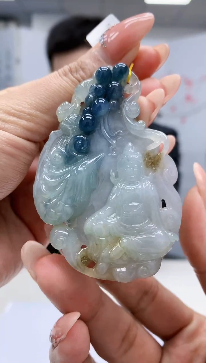 【闪购商品】定制翡翠未镶嵌5153MM-毛货挂件78