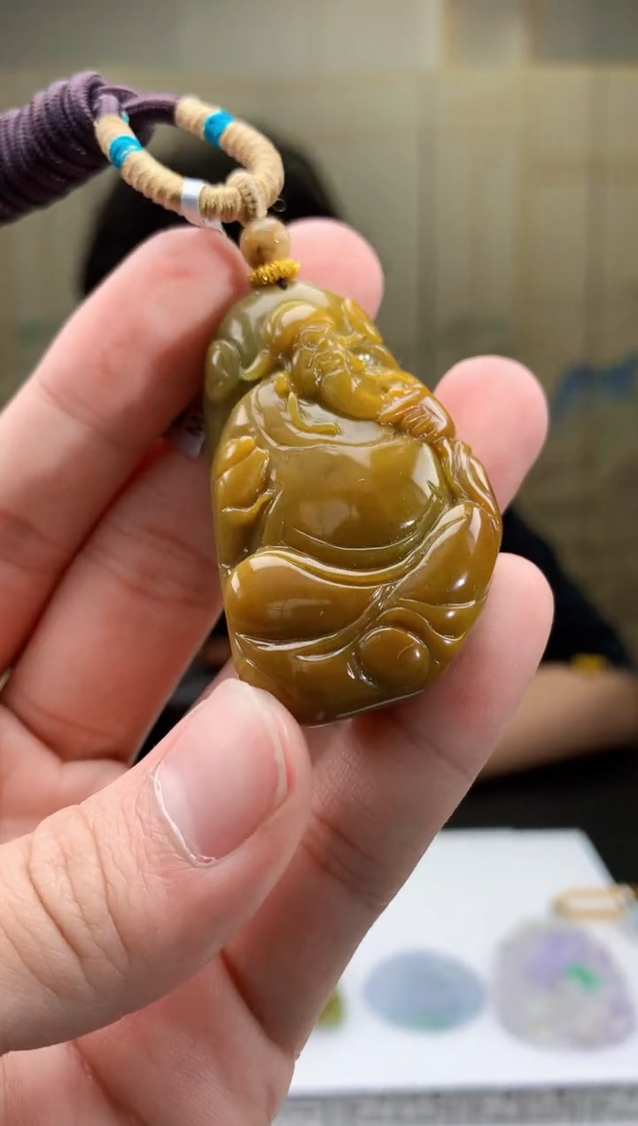 【闪购商品】定制翡翠未镶嵌4688bb-毛货挂件146