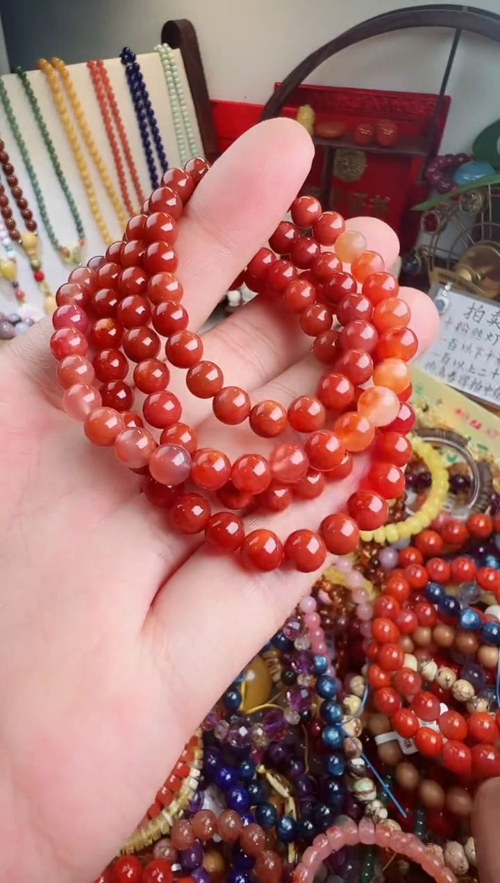 未镶嵌手链南红玛瑙夜***声一物一件）000696