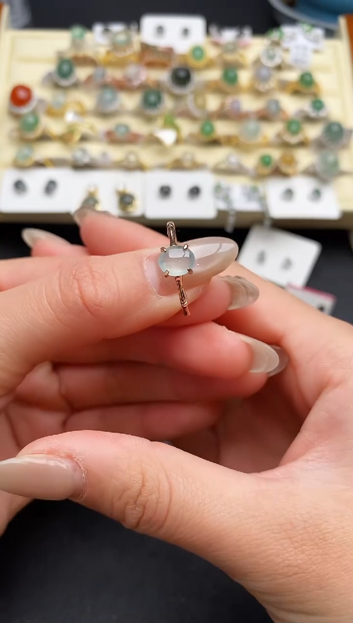 【闪购商品】翡翠戒指银S925镶嵌11111111+5