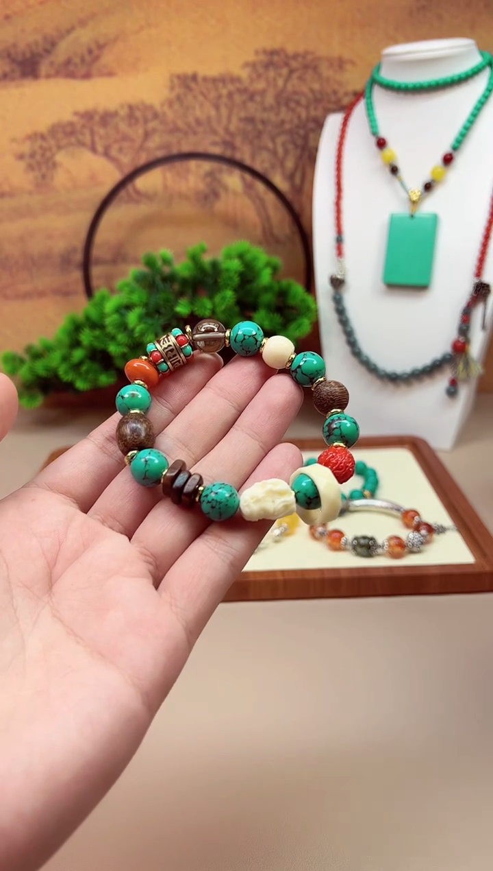 玛瑙/玉髓手链14K金镶嵌S133