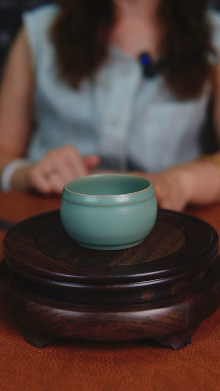 盖碗原产地原矿釉汝瓷