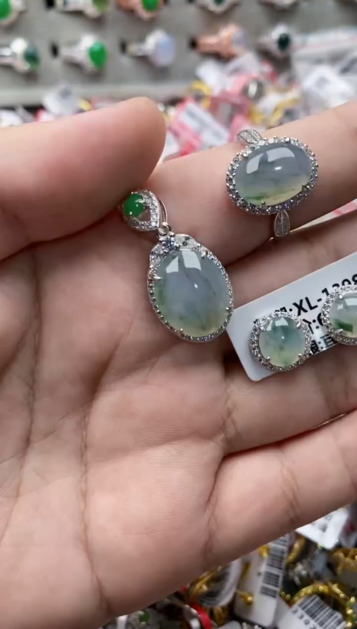 【闪购商品】翡翠戒指银S925镶嵌111111---7