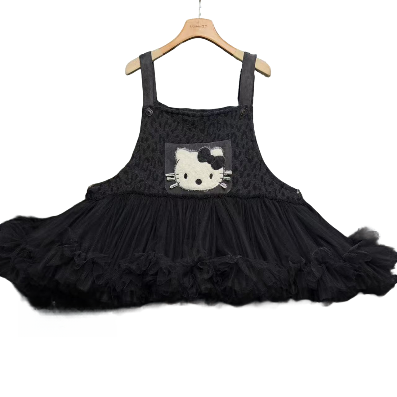 5832设计师款法式蝴蝶结背带可爱甜美减龄少女感毛呢蓬蓬裙