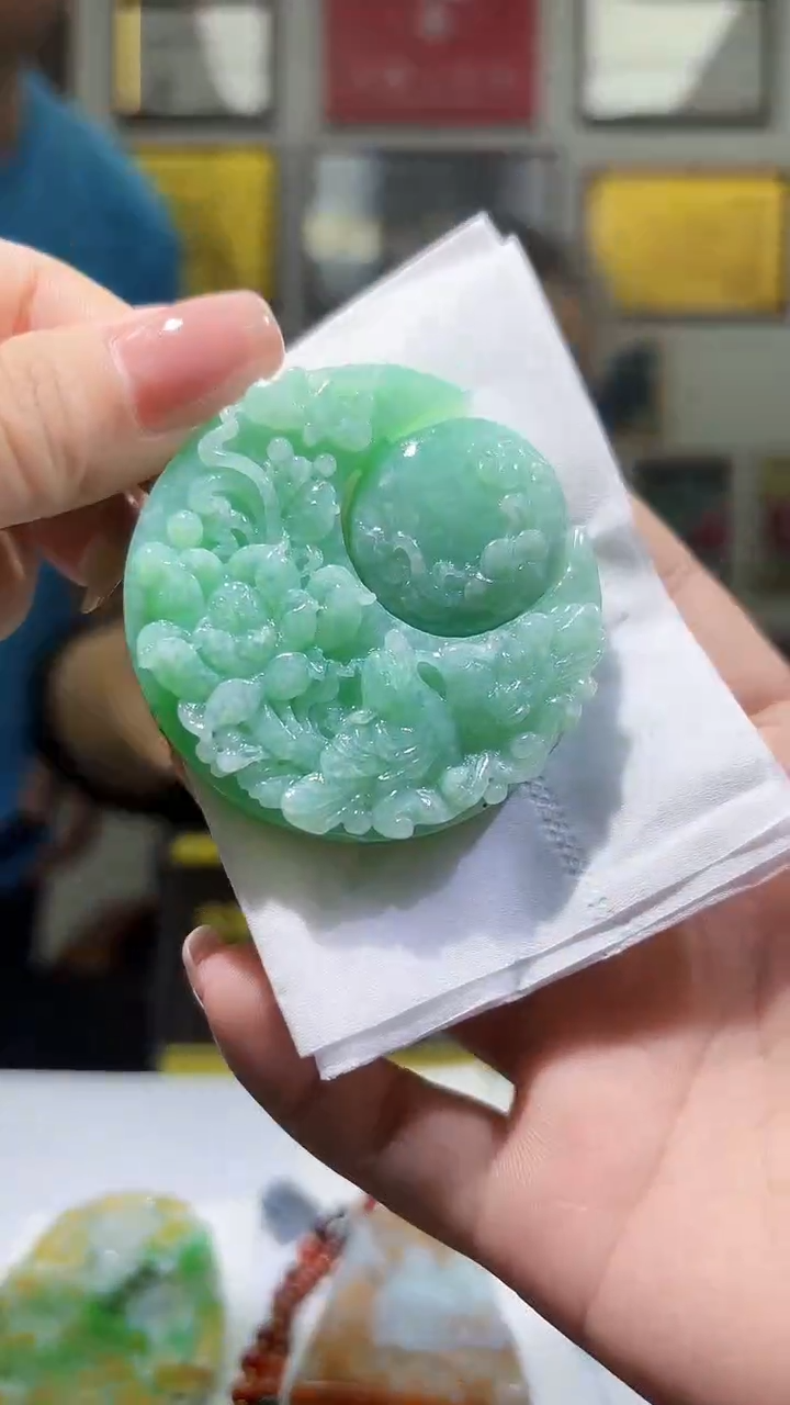 未镶嵌定制翡翠35/1207/C/多样性发其一件/花鸟