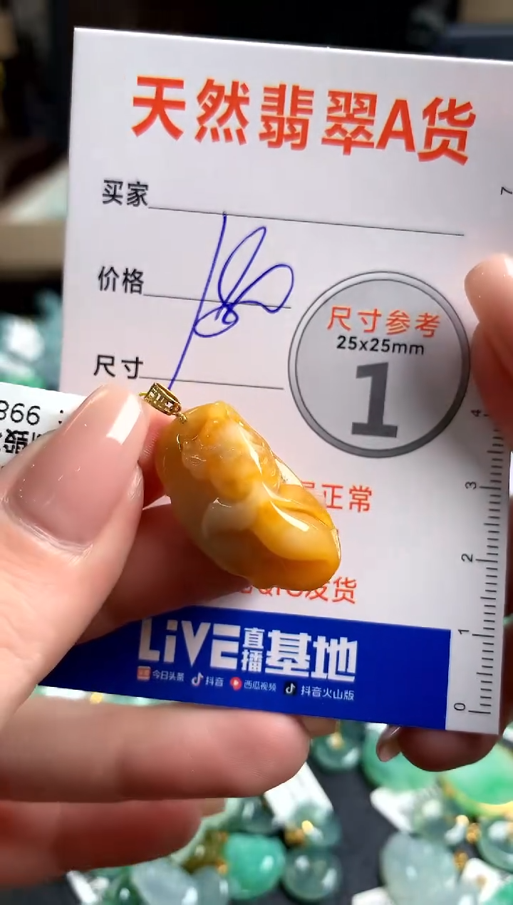 【闪购商品】翡翠颈饰18K金镶嵌0782659323