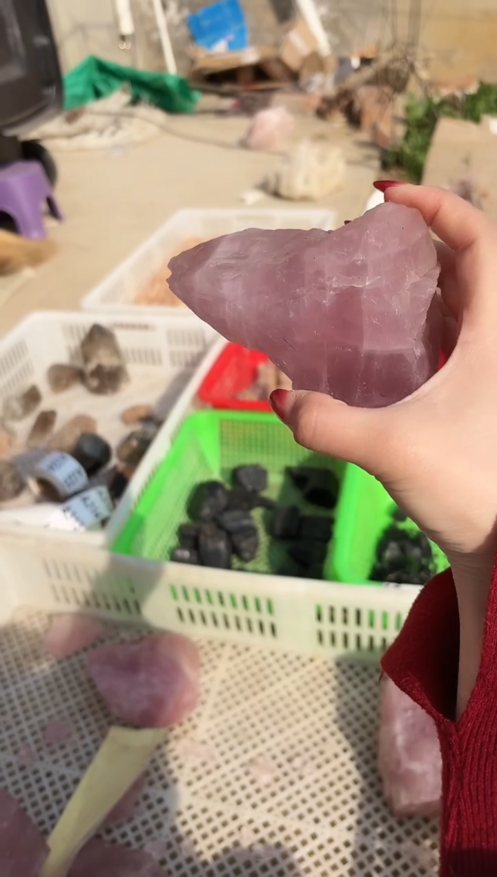 【闪购商品】水晶摆件未镶嵌粉水晶 308