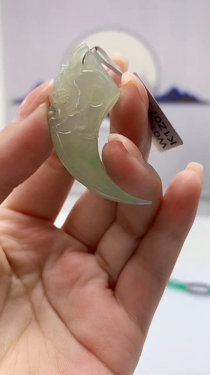 【闪购商品】定制翡翠未镶嵌5145ms-毛货挂件赠珠链135