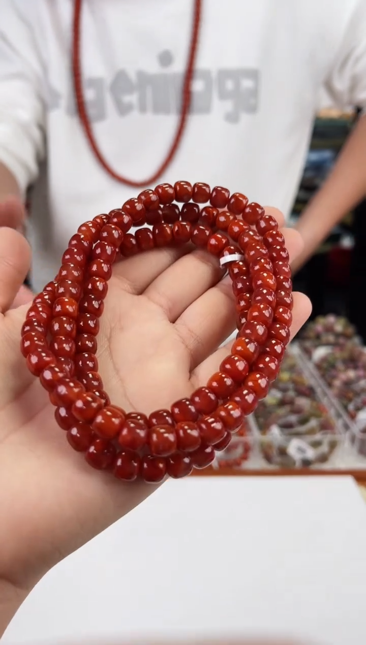 【闪购商品】南红玛瑙瓦西老型多圈7+未镶嵌一个/条