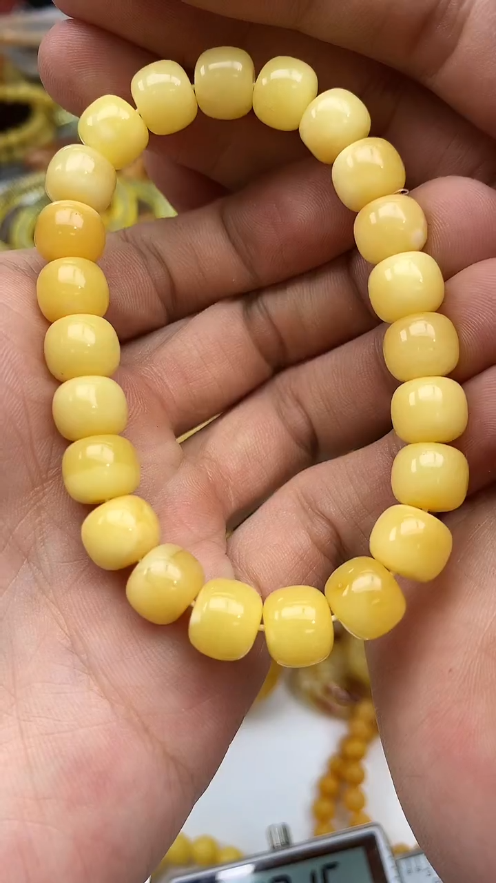 裸石蜜蜡未镶嵌手串卡9