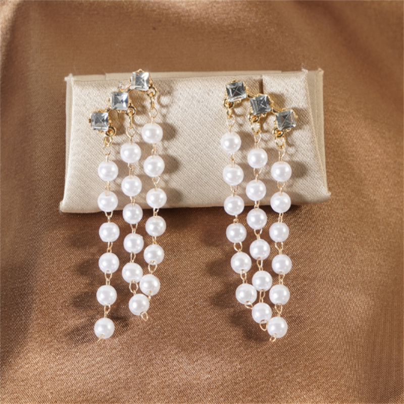 铜合金耳饰 长款流苏耳环耳坠女气质百搭耳钉N1097