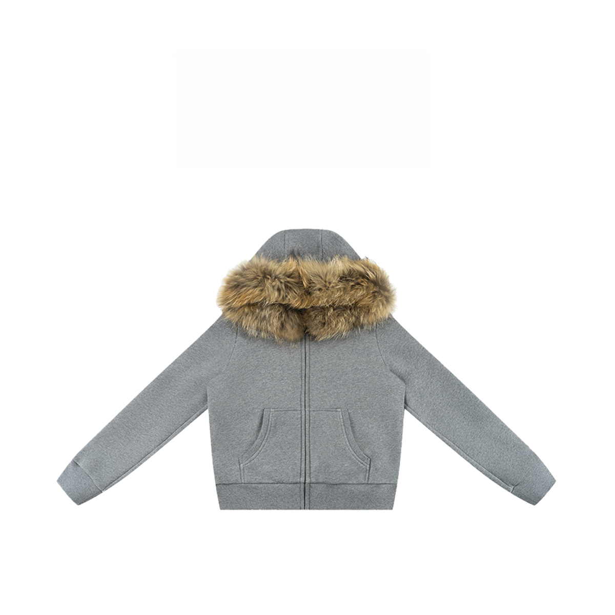 秋冬设计感毛领可拆卸连帽开衫外套571