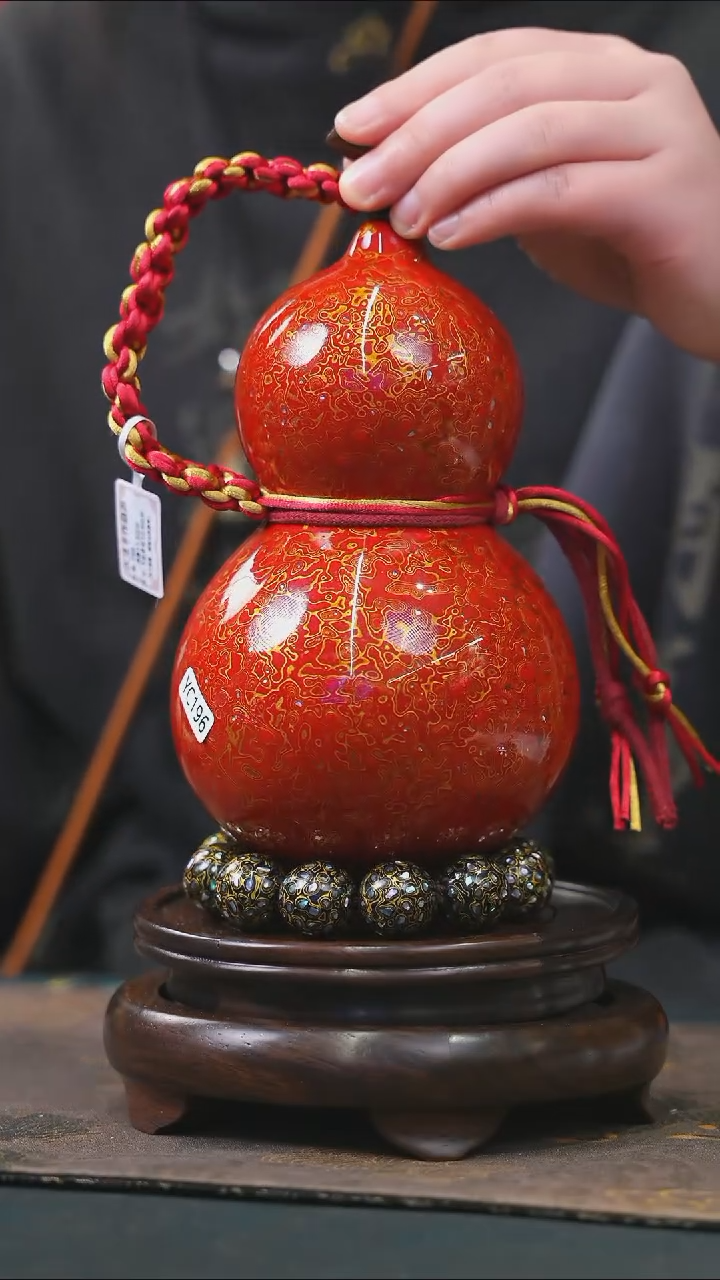 【闪购商品】YC196漆艺酒葫芦不包手串及旋转底座