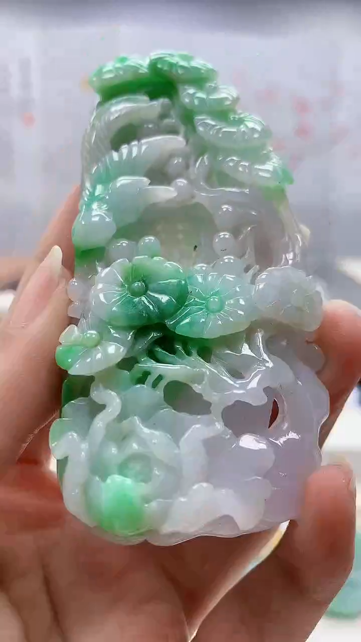 定制翡翠未镶嵌5160ms-毛货挂件87