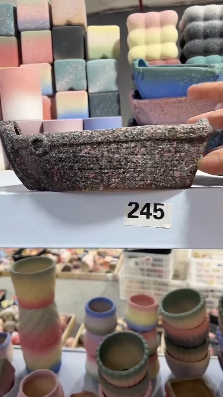 ?***顺麦饭石粗陶多肉花盆