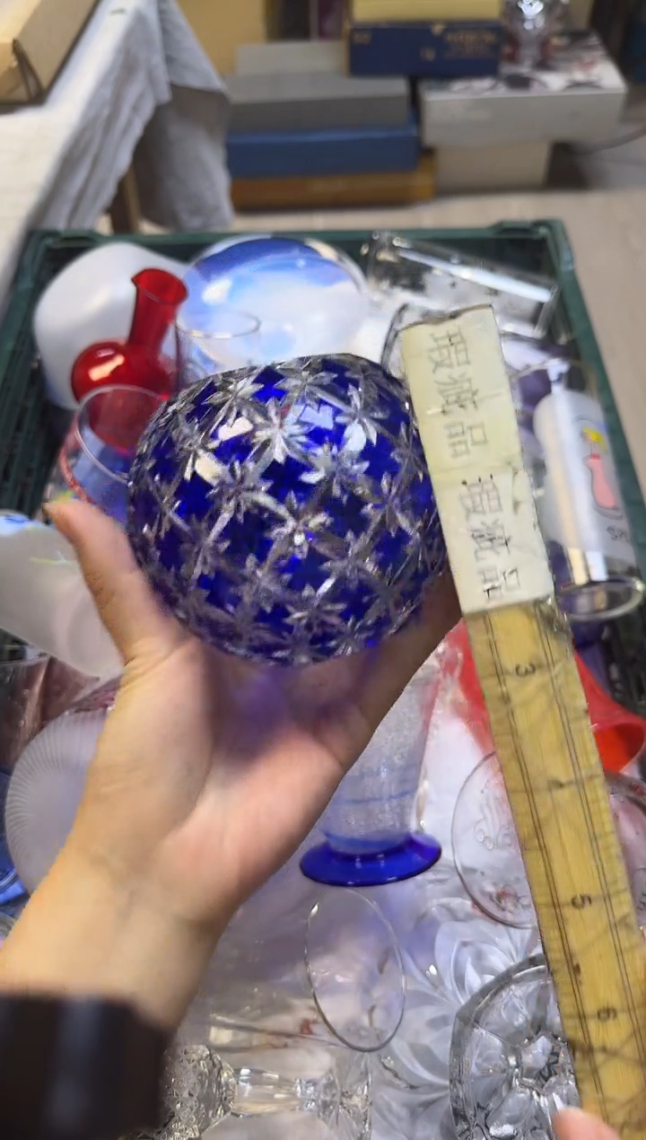 手工艺品玻璃若*月492瑕疵