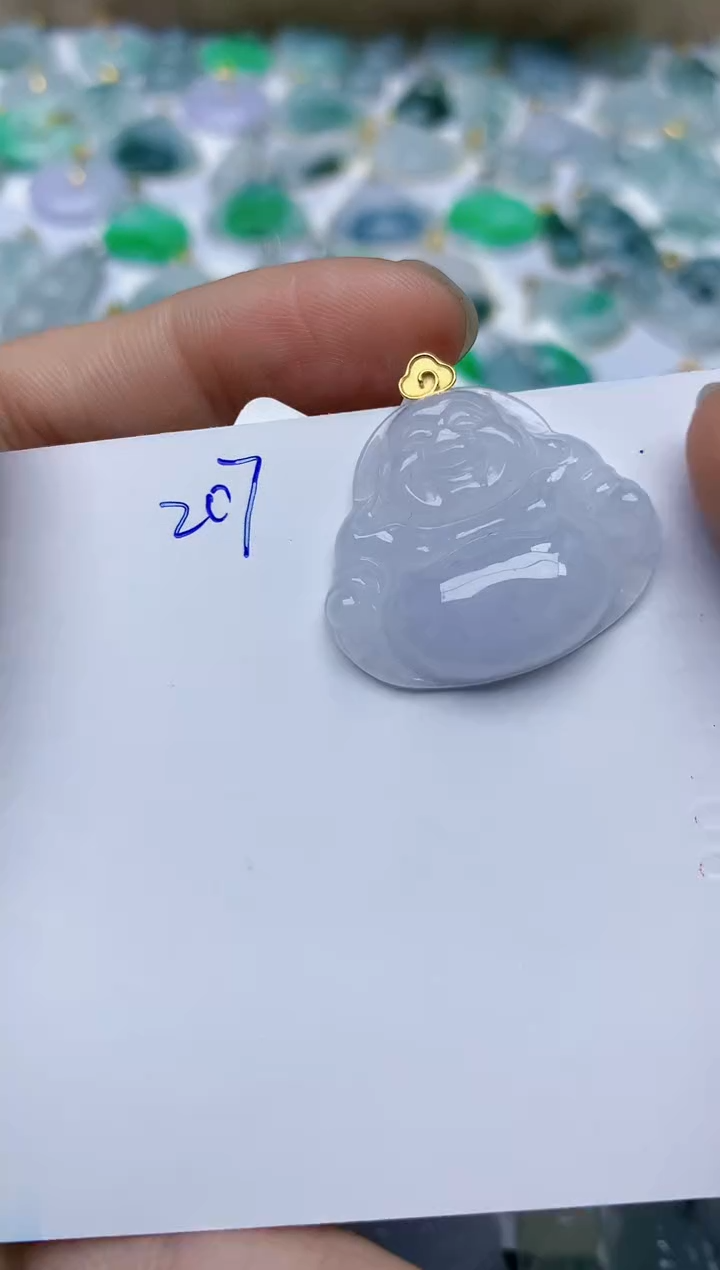 【闪购商品】翡翠颈饰18K金镶嵌天然翡翠A货