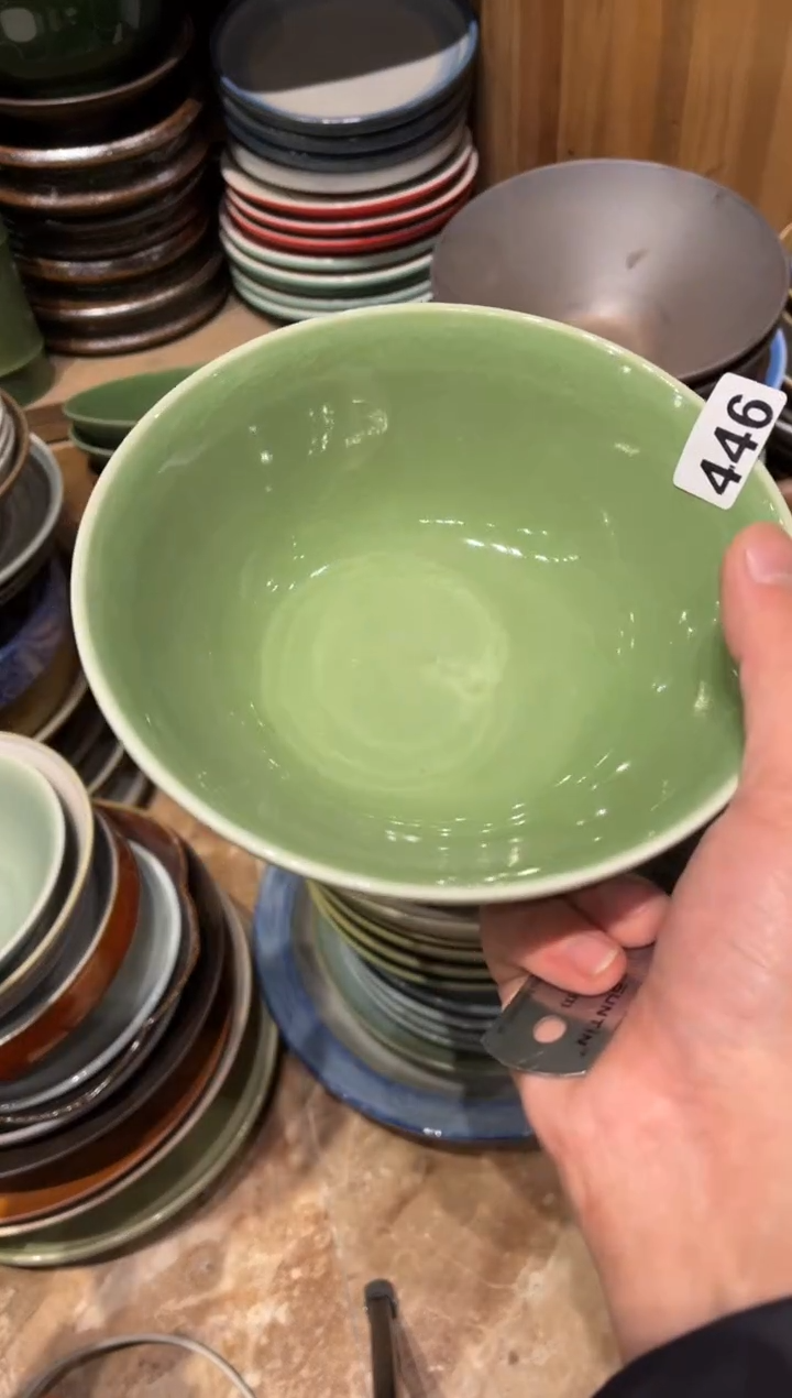 【闪购商品】瓷片446梅子青6.5寸粥碗1只