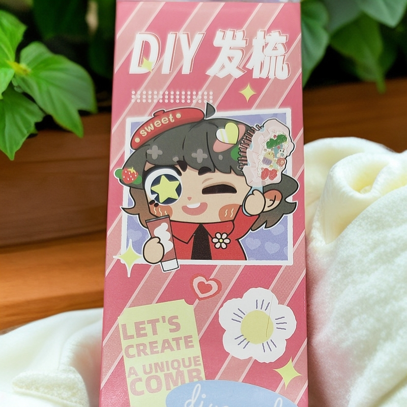 DIY少女奶油胶发梳