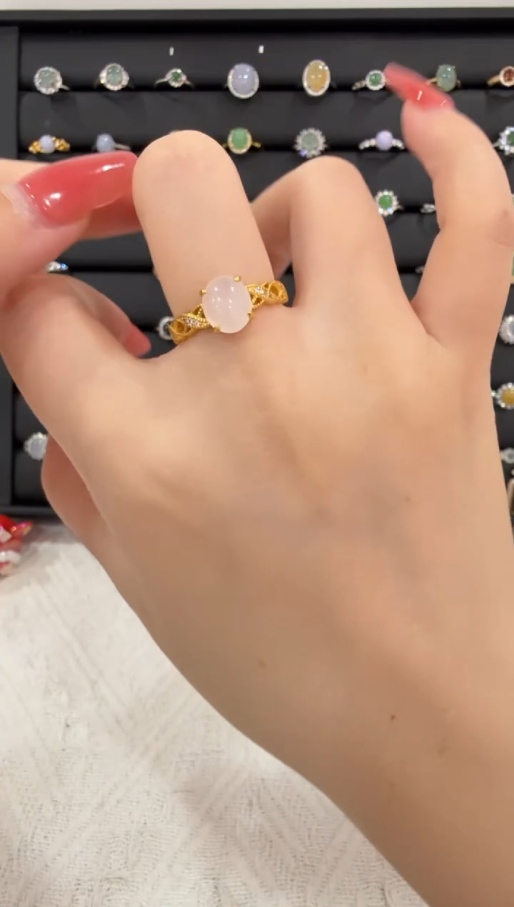 银S925镶嵌戒指翡翠025