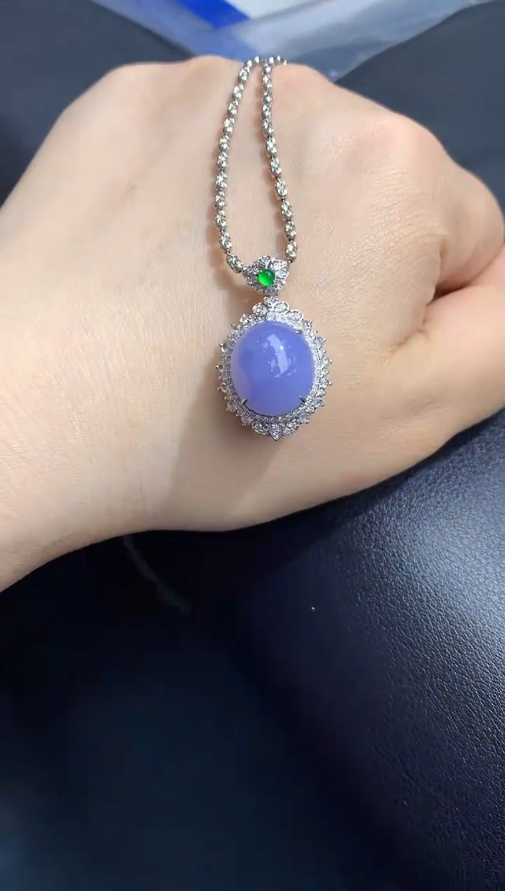 【闪购商品】翡翠吊坠(不含链)18K金镶嵌725-中国好珍宝