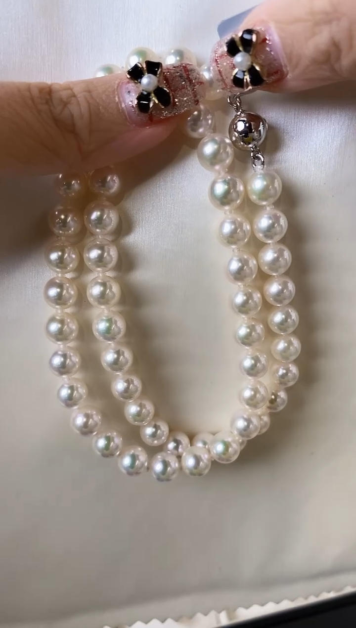 【闪购商品】海水珍珠项链未镶嵌7.5-8Akoya海水珍珠项链