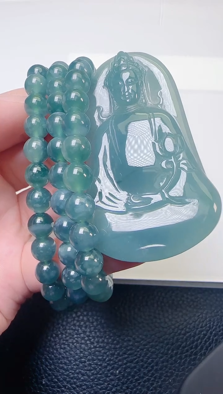 颈饰未镶嵌翡翠天然A货翡翠  多样性随机发其一