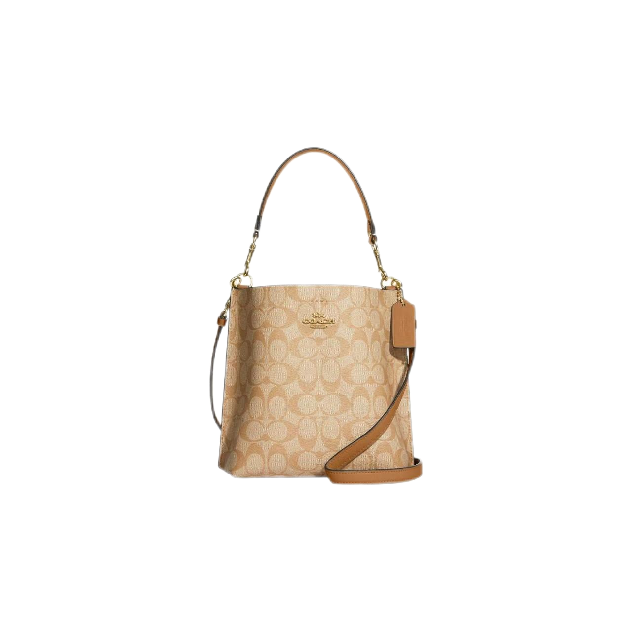 全新未使用 COACH/蔻驰 卡其拼棕 Mollie 22 CA582-IMNLJ-Z