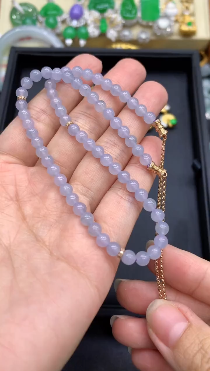 颈饰18K金镶嵌翡翠517-中国好珍宝