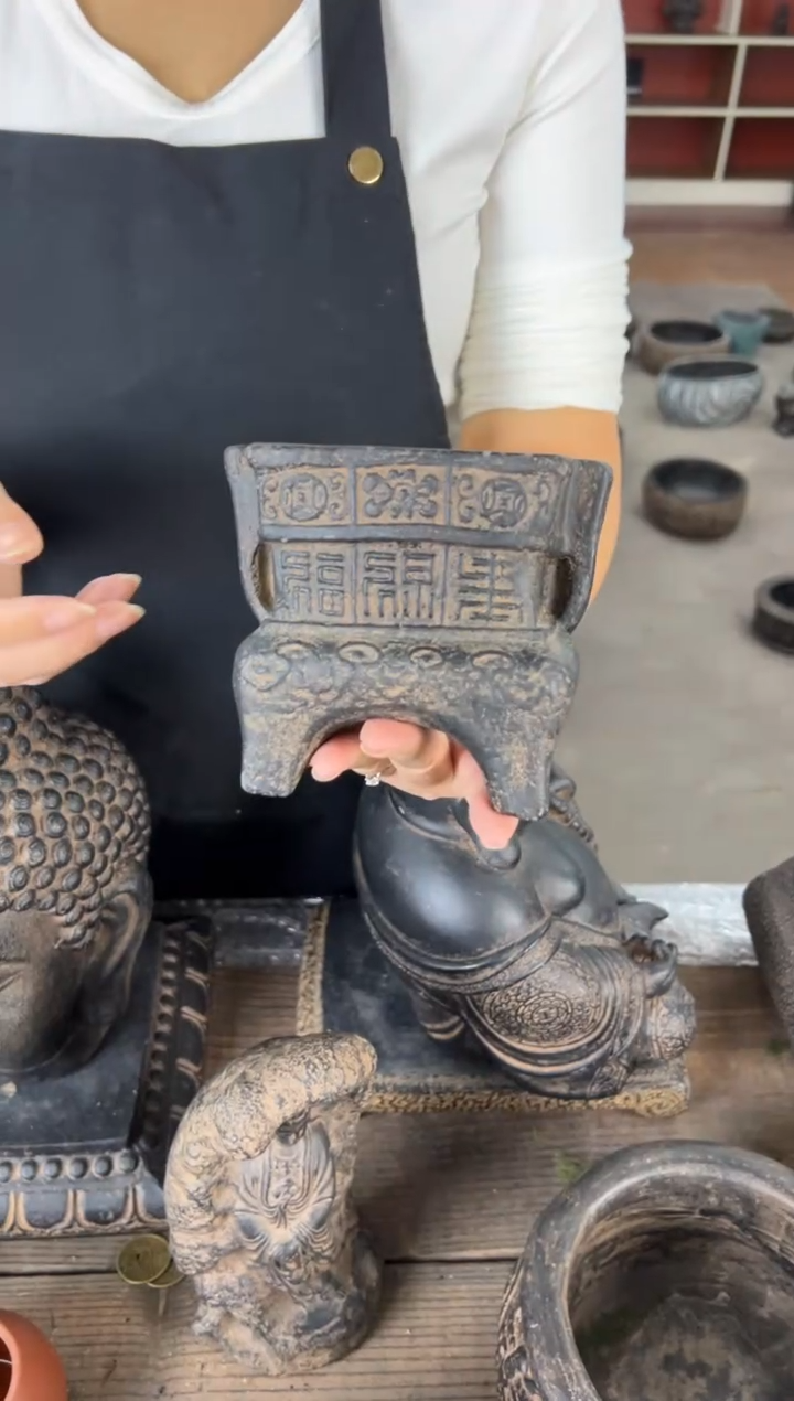 陶土【火山泥】香炉