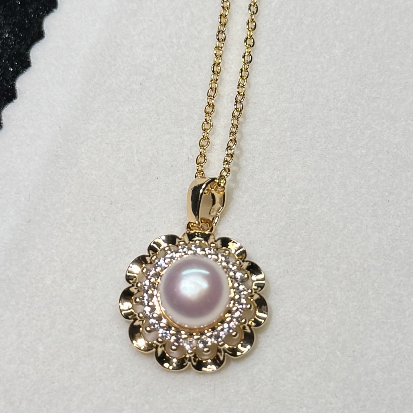 天然淡水珍珠吊坠（带链）-MY6