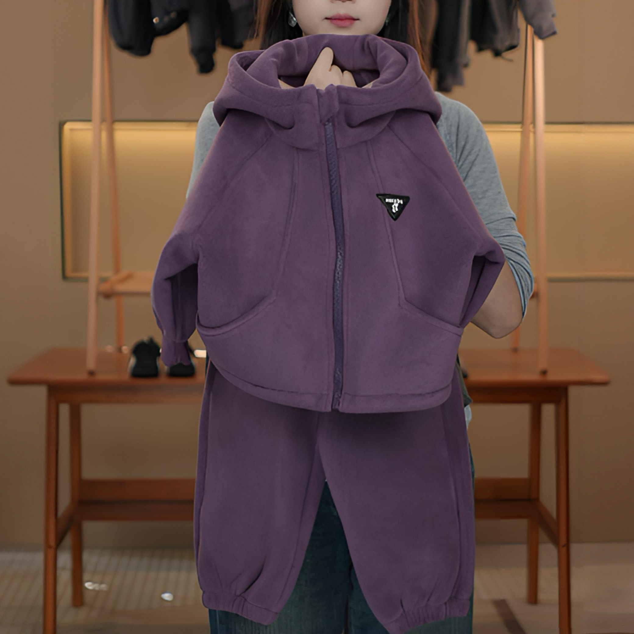 (与里新品)2025秋冬新品男童秋冬儿童帅气韩版拉链奥粒绒套装