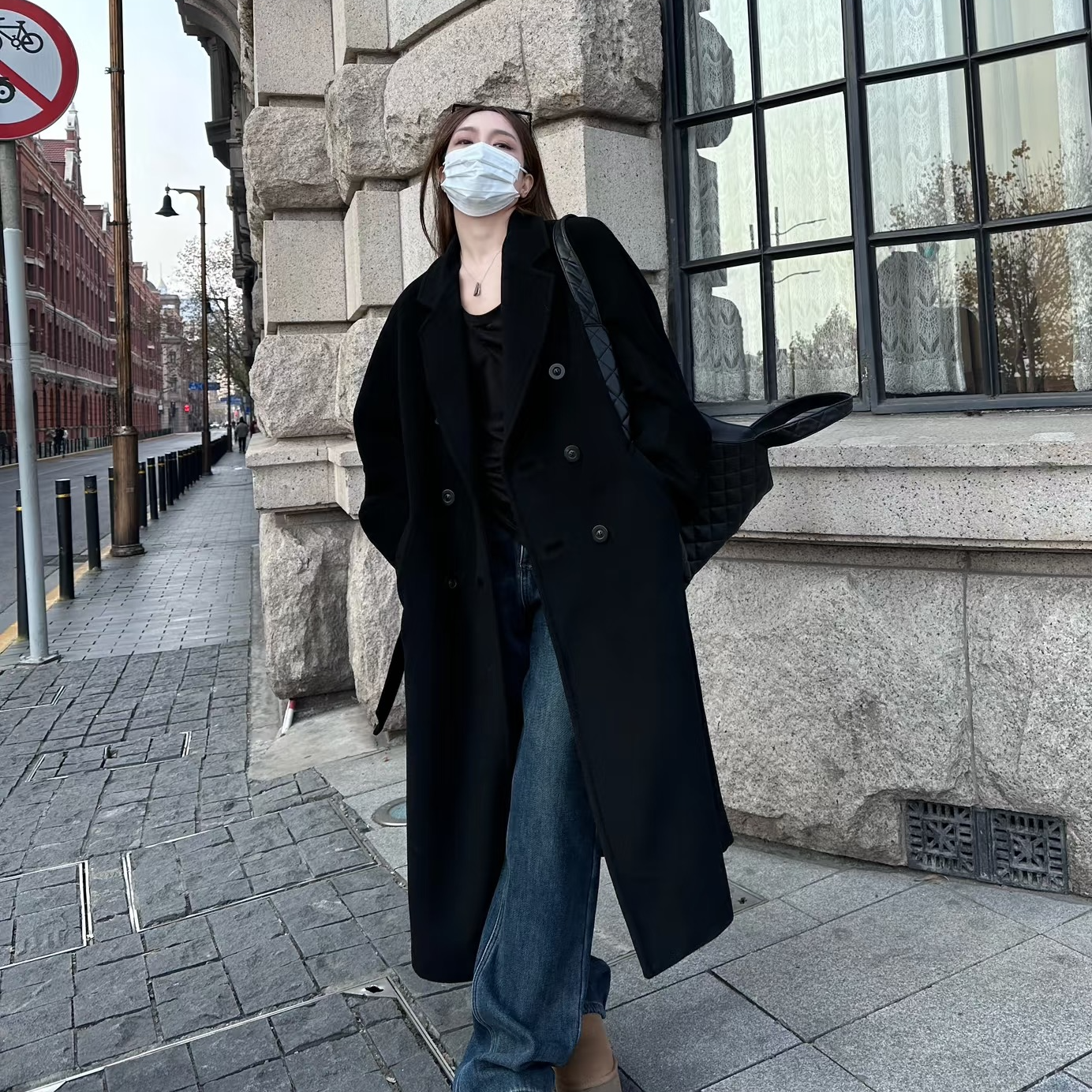 10绒801款大衣设计师女宽松型中长款毛呢外套网红百搭