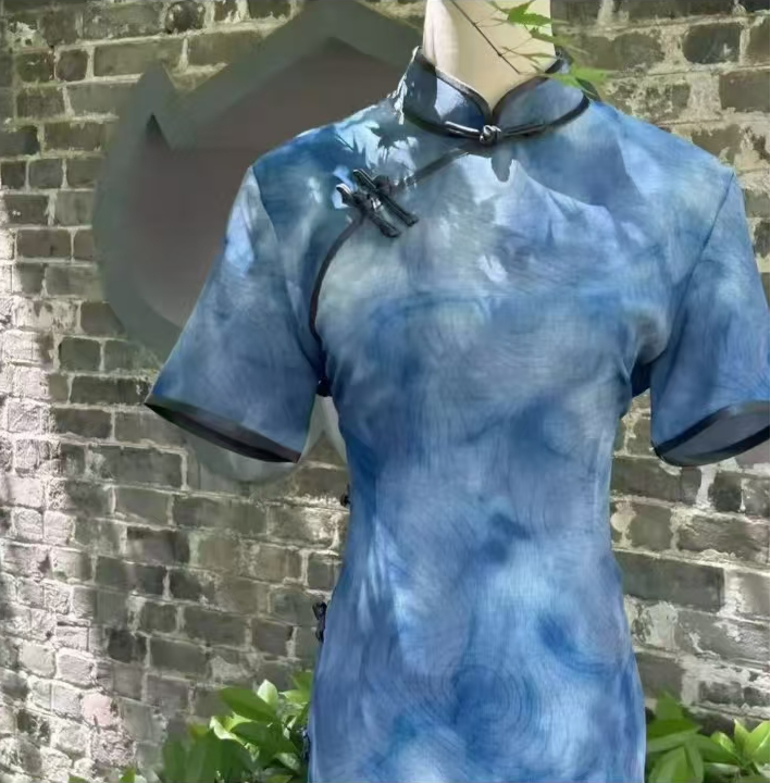 【年轮】新款中国风修身复古优雅大方长款旗袍