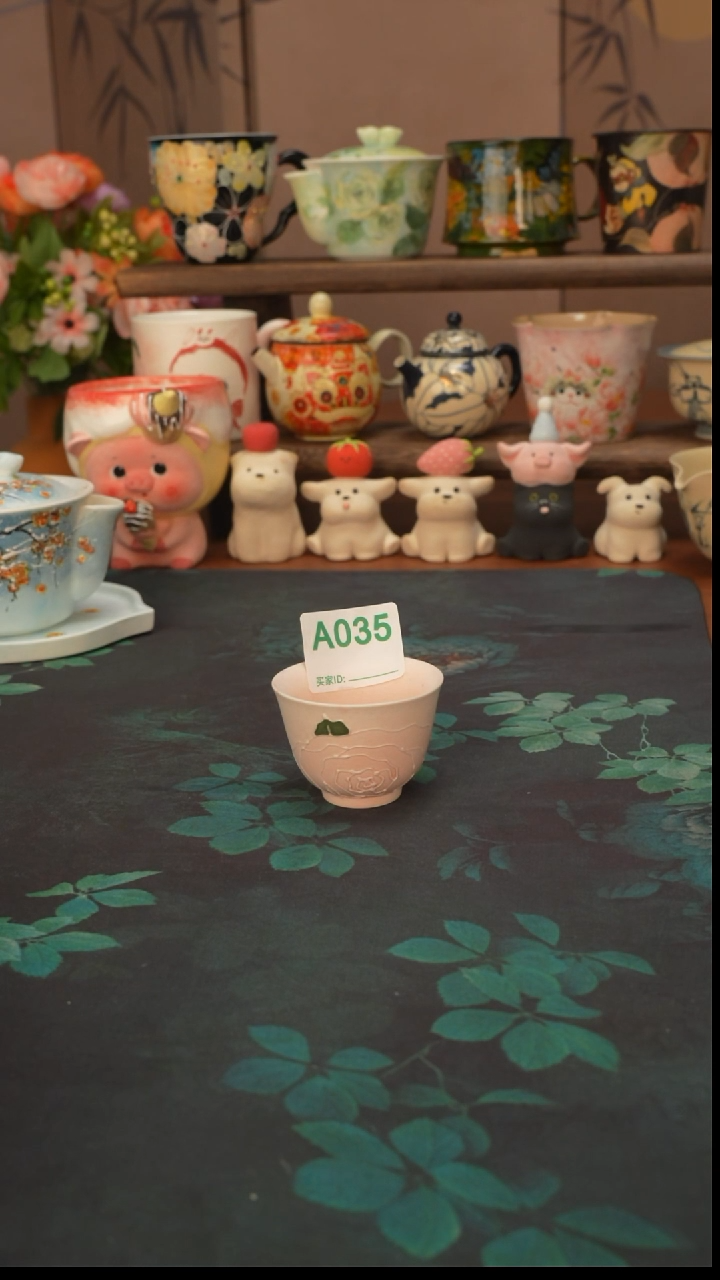 壹心 仙女粉玫瑰品茗杯035