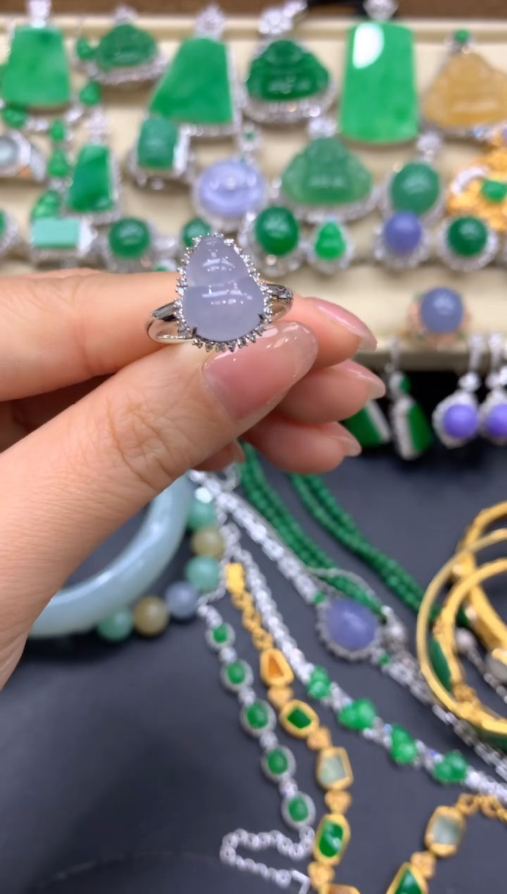 【闪购商品】翡翠戒指18K金镶嵌491-中国好珍宝