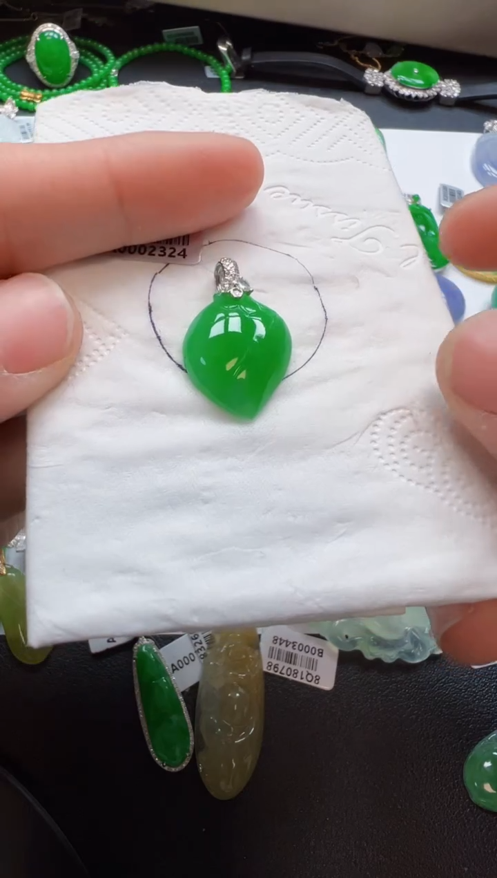 【闪购商品】定制翡翠18K金镶嵌4800元