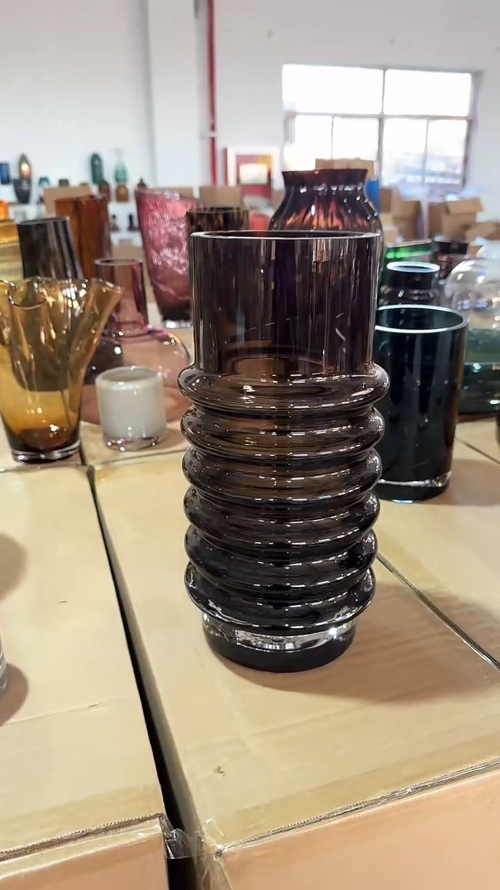 【闪购商品】玻璃咖色圈圈