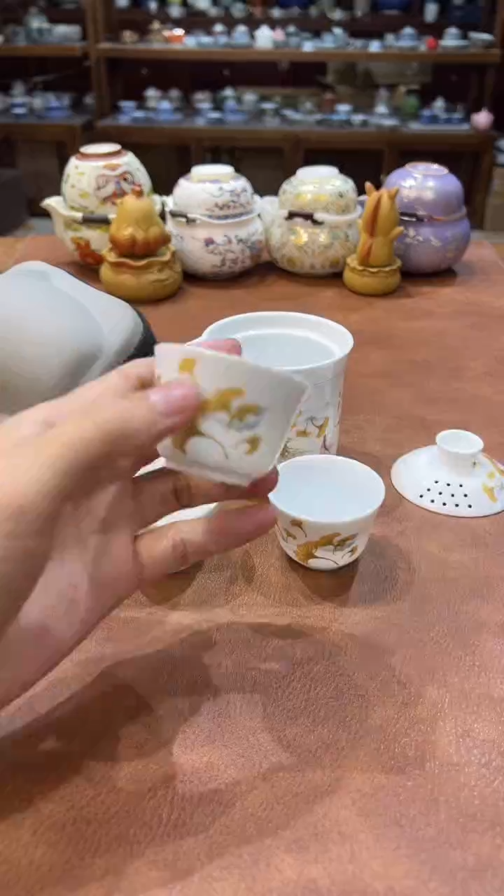 真的很便宜会开片的旅行茶具