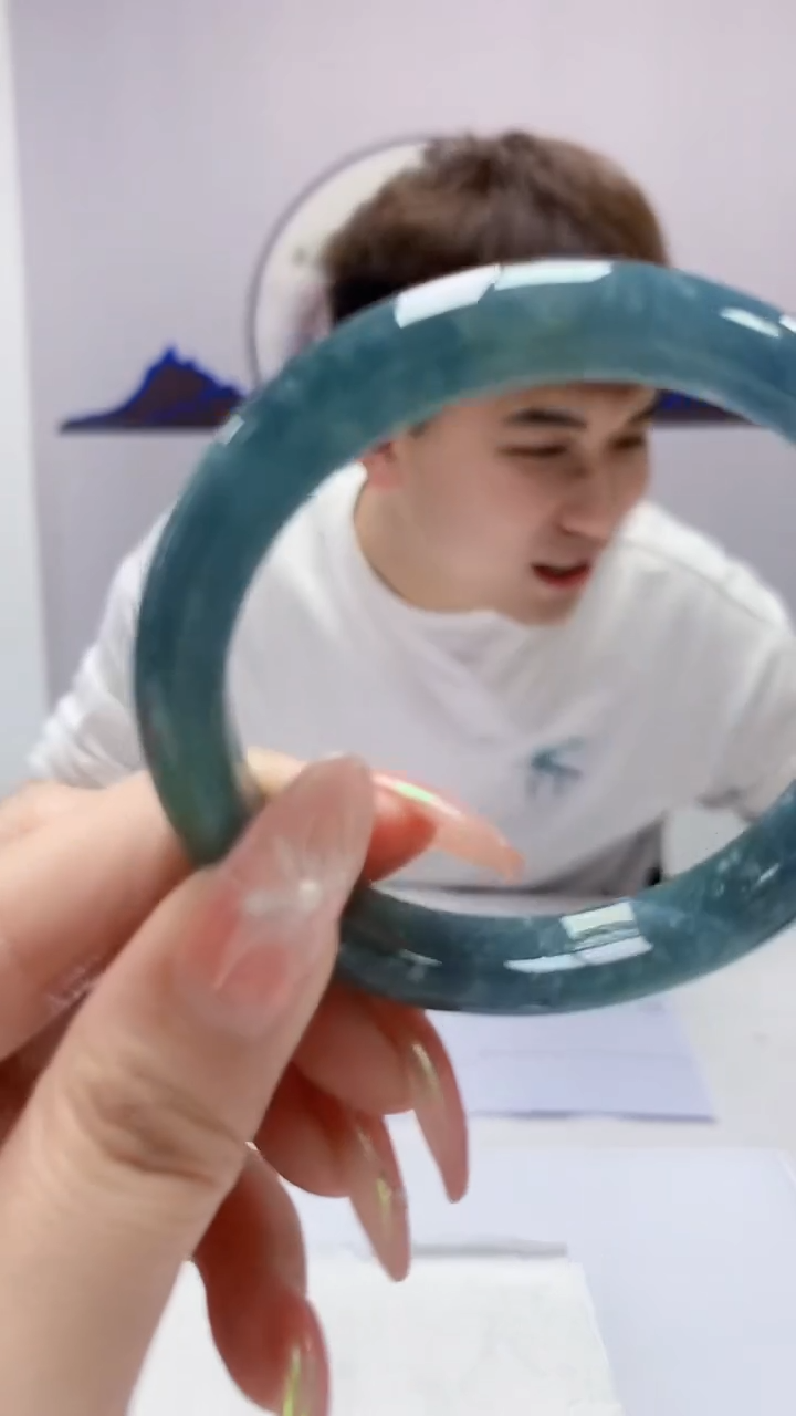 【闪购商品】定制翡翠未镶嵌4868DD-毛货手镯（56圈）117