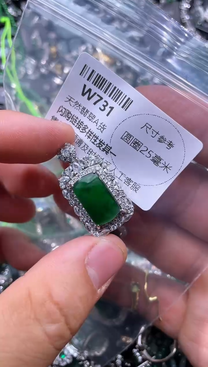 【闪购商品】翡翠颈饰未镶嵌W731吊坠