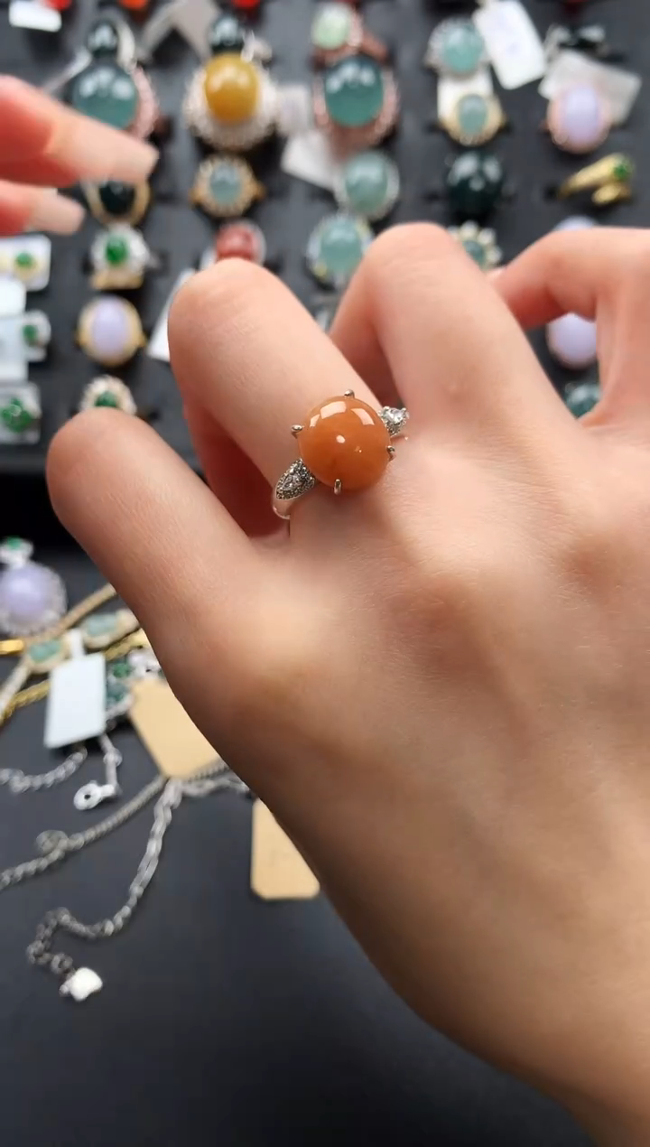 【闪购商品】翡翠戒指银S925镶嵌6786585