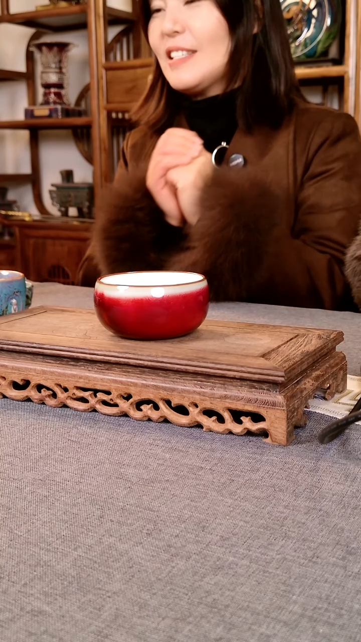 瓷片主人杯 土魂钧瓷