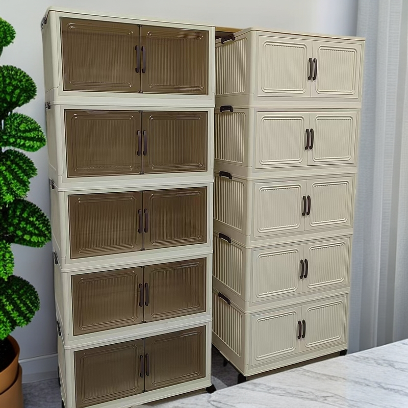 A【成人收纳柜】66面宽家用双开门整理柜储物柜折叠免安装拆开即用