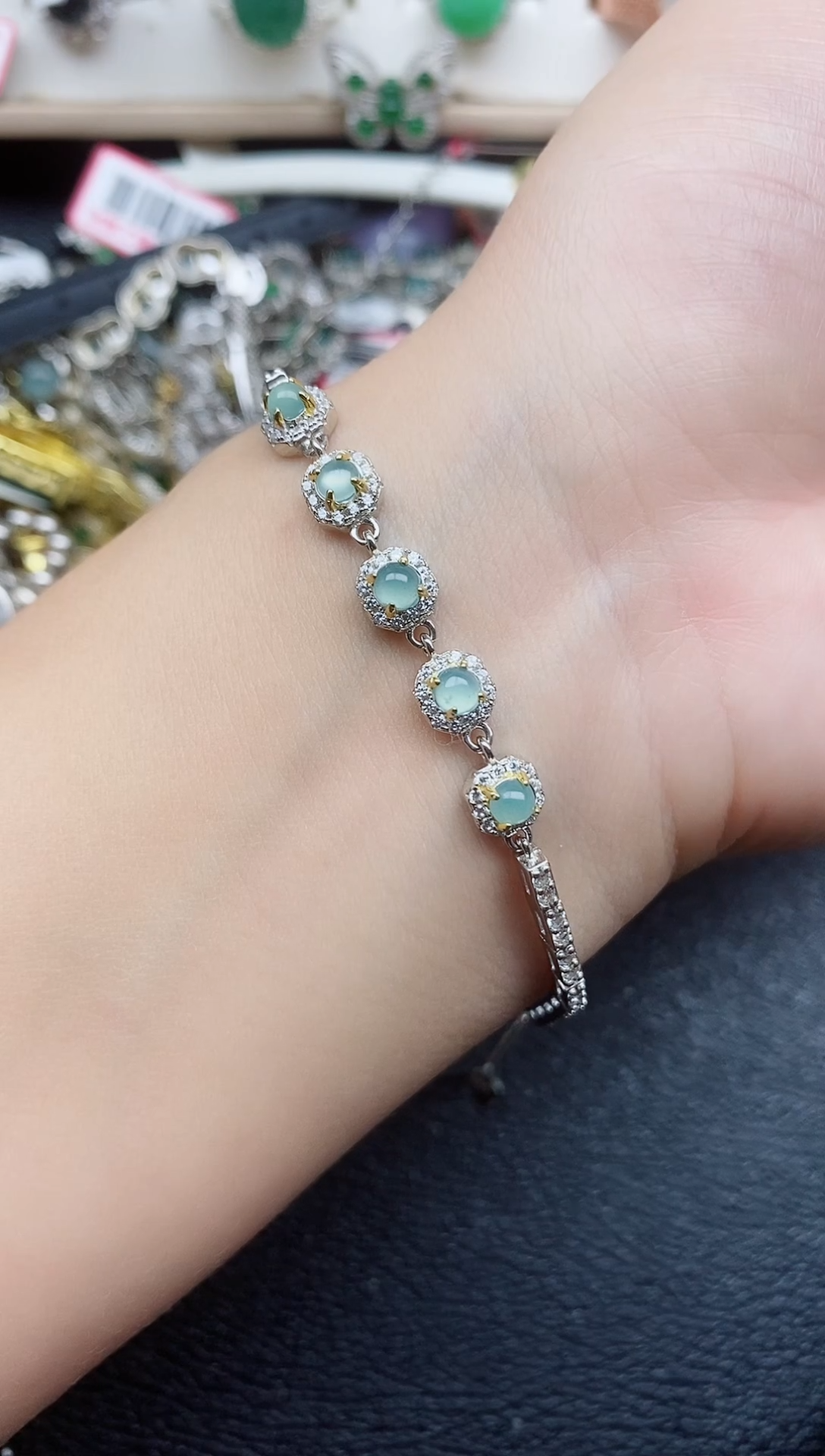 【闪购商品】翡翠戒指银S925镶嵌111111