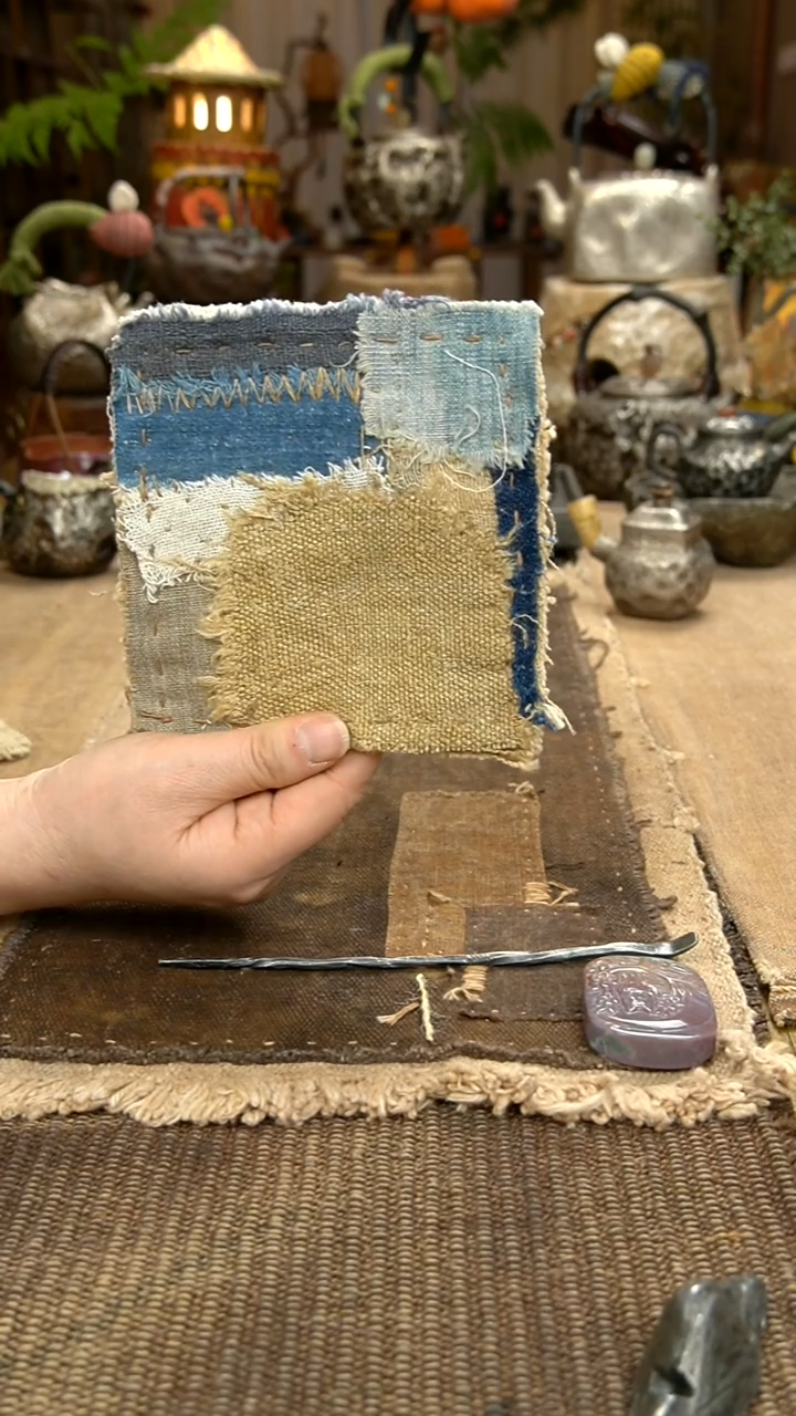 纯手工布艺杯垫。